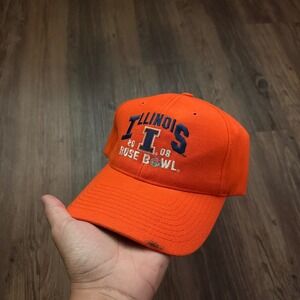 Illinois Fighting Illini 2008‎ Rose Bowl Hat Cap Orange Embroidered
